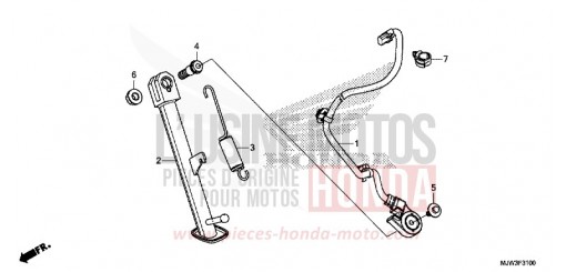 BEQUILLE LATERALE CB500XAH de 2017